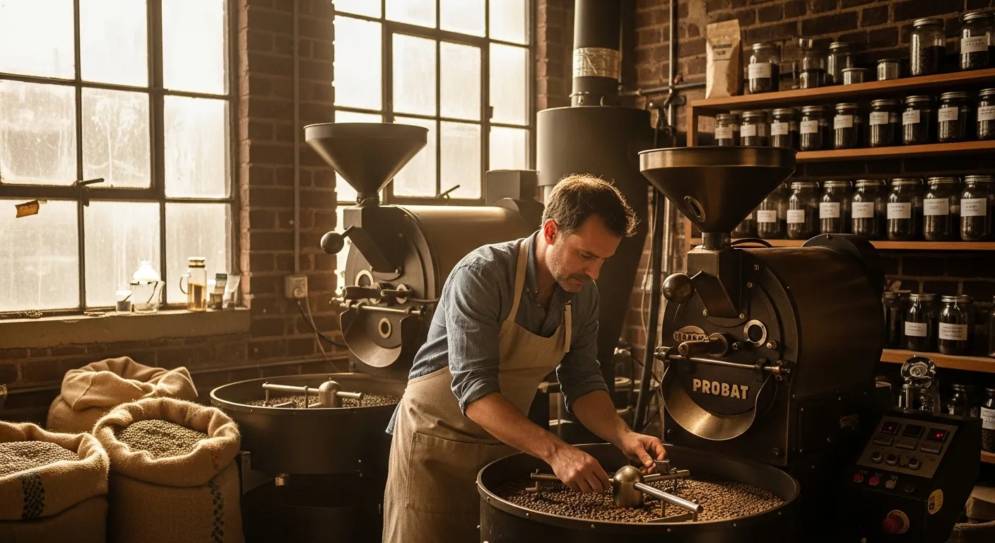 Mistrz palenia kawy w palarni Aura Beans