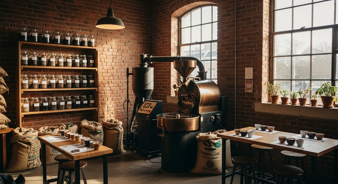 Wnętrze palarni Aura Beans w Krakowie